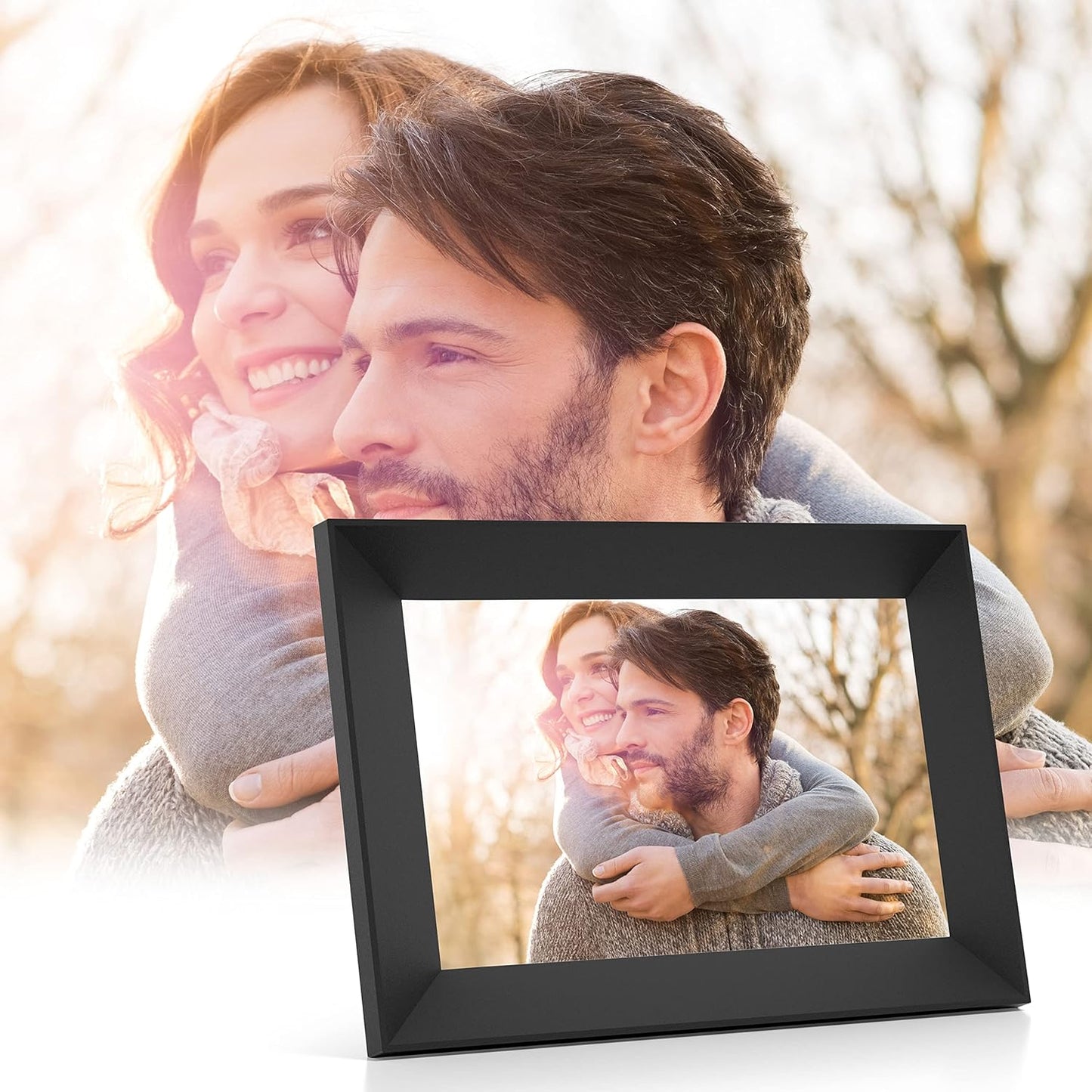 Frameo 8 Inch WiFi Digital Photo Frame, 16GB Storage Touch Screen Smart Cloud Photo Frame, Easy Setup to Share Photos or Videos via Frameo APP, Auto-Rotate