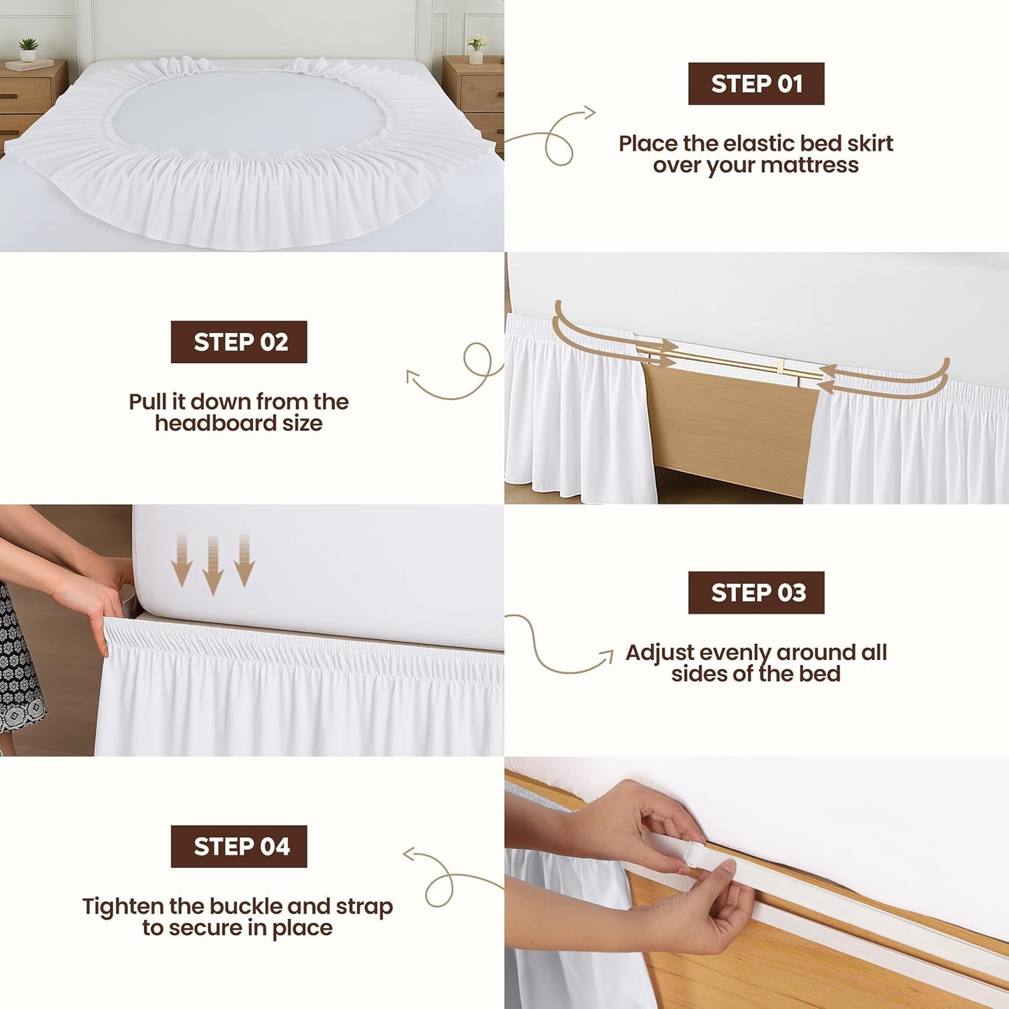 Valance Sheet Double - Soft Brushed Polyester Microfiber Bed Ruffle
