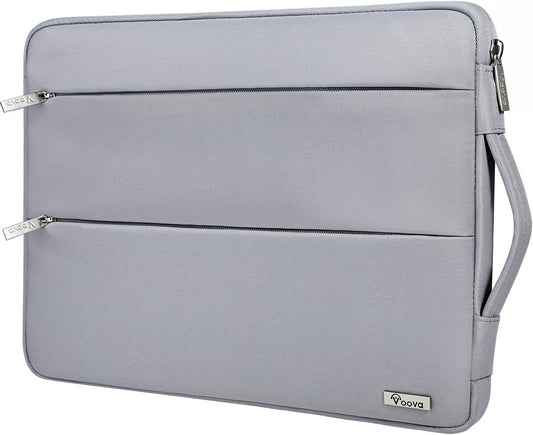 Laptop Sleeve Case 14-15 Inch with Handle, Waterproof Slim Computer Cover Bag Compatible with MacBook Air M2/M3 15, MacBook Pro 15, 15” Surface Laptop 5/4, Hp chromebook 14, Silver Grey