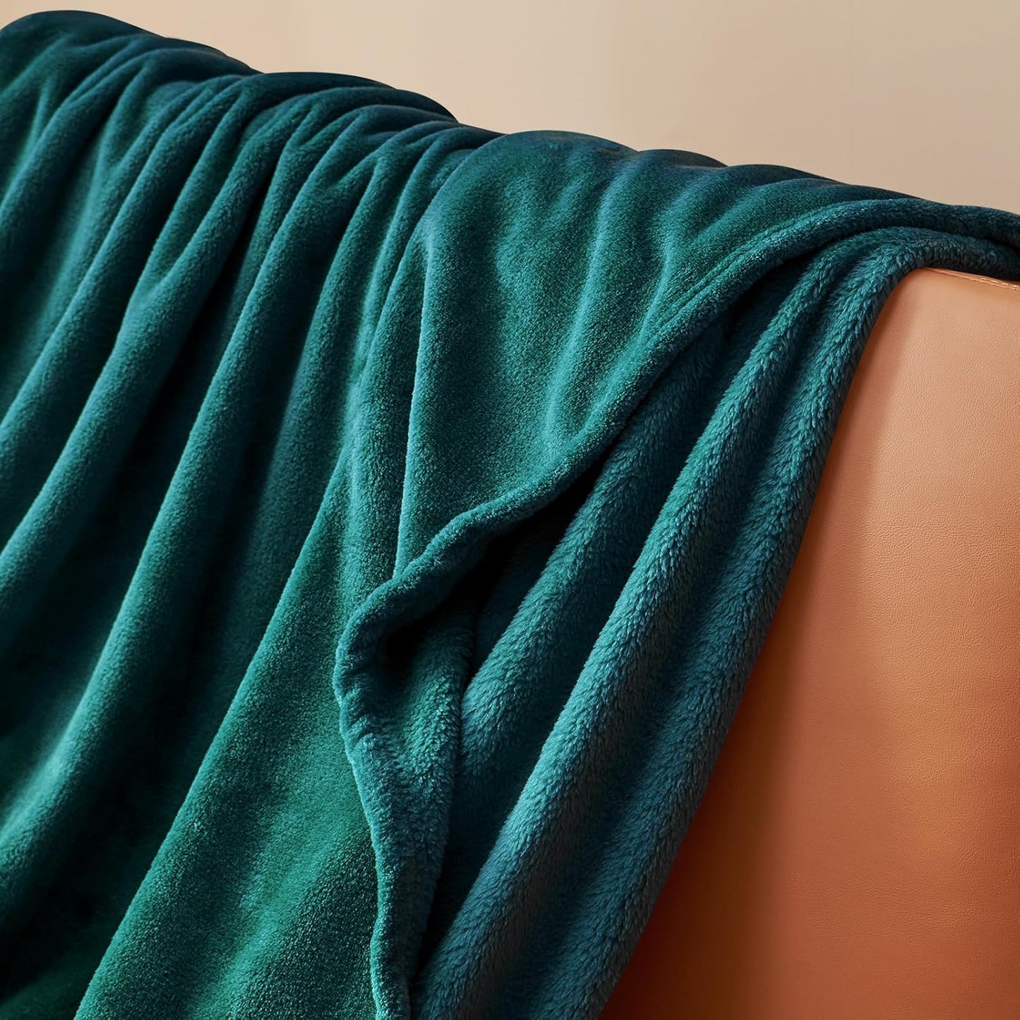 Winter Christmas Green Teddy Fleece Blanket For Couch, Watching TV