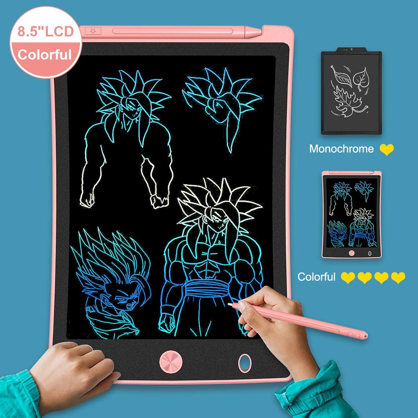 LCD Writing Tablet, Colorful Screen Digital eWriter Electronic Graphics Tablet Portable Writing Board Handwriting Doodle Drawing Pad for Kids Adult Home School Office
