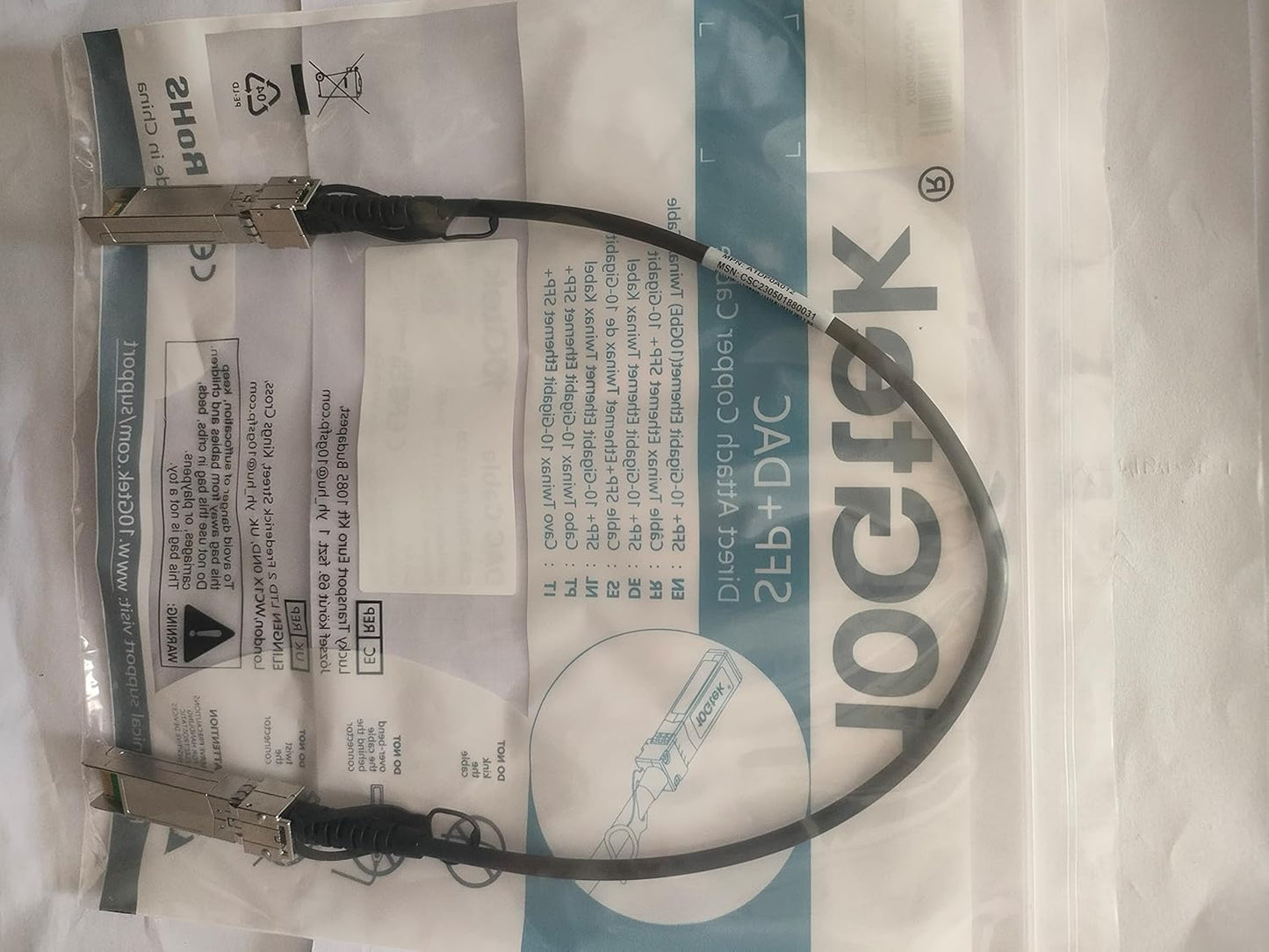 SFP+ DAC Twinax Cable 8-Meter(26ft), Direct Attach Copper Patch Passive Cable for Cisco SFP-H10GB-CU8M, Ubiquiti UniFi, Netgear, D-Link, Zyxel, Mikrotik and More