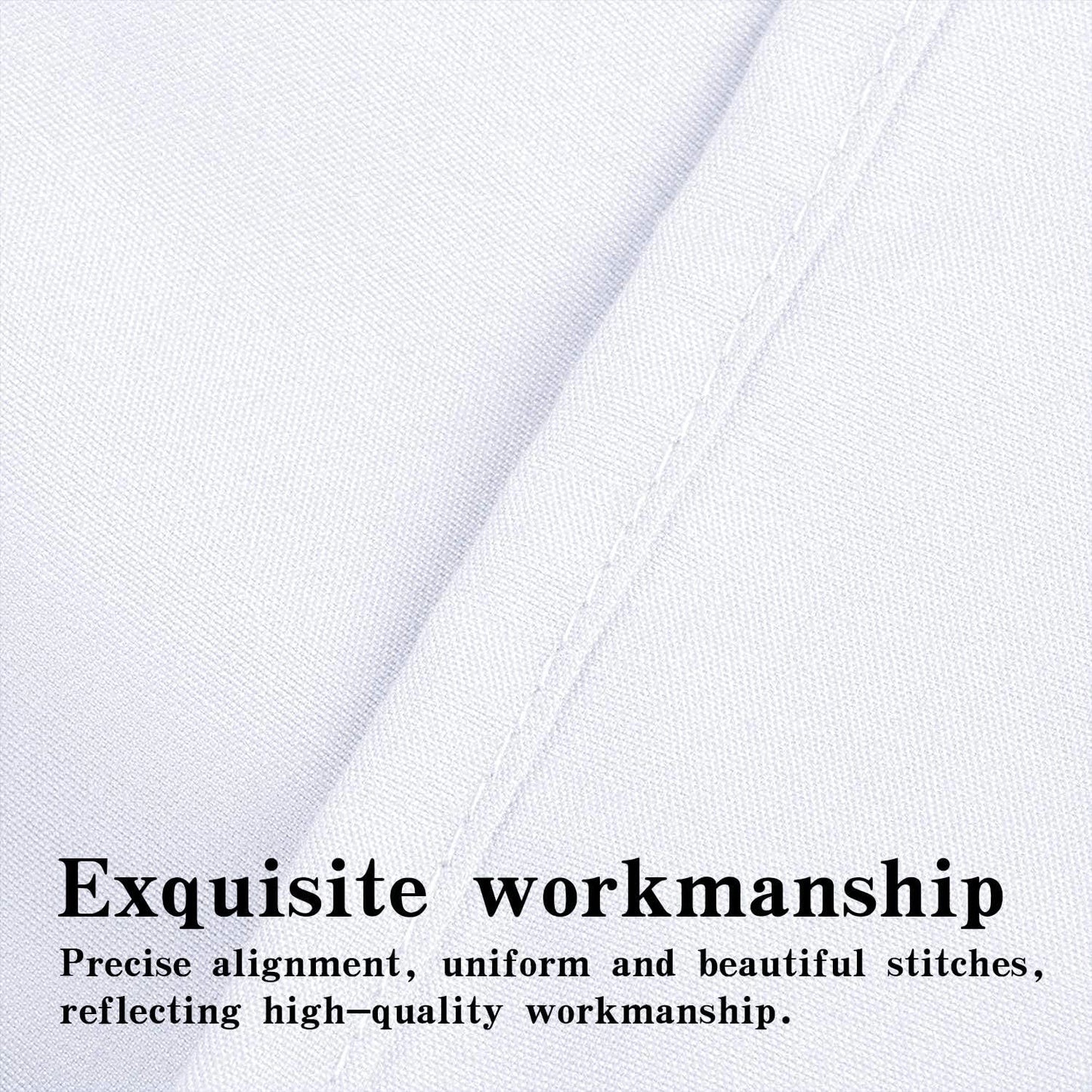 2 Pack 100% Brushed Microfiber Oxford Pillowcases, 1800 Super Soft and Cozy, Wrinkle, Fade, Stain Resistant Standard Oxford Pillow Cases | Hotel Quality Pillow Shams, 50x75 cm, White