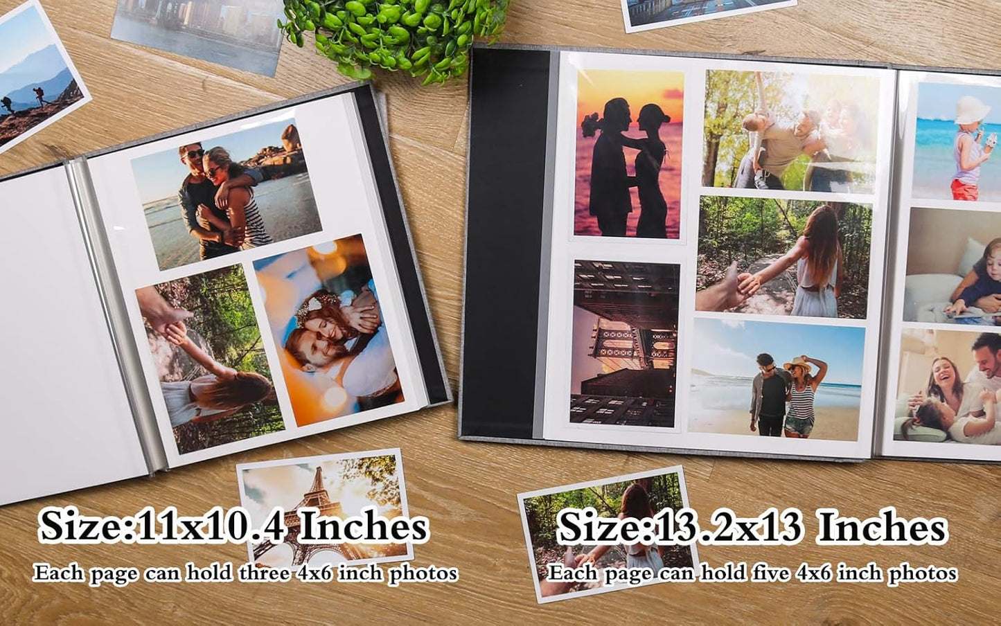 Self Adhesive Photo Album Large Scrapbook Album Magnetic 40 Pages Linen Hardcover with A Metallic Marker Pen Wedding Gift Valentines Day for Couples