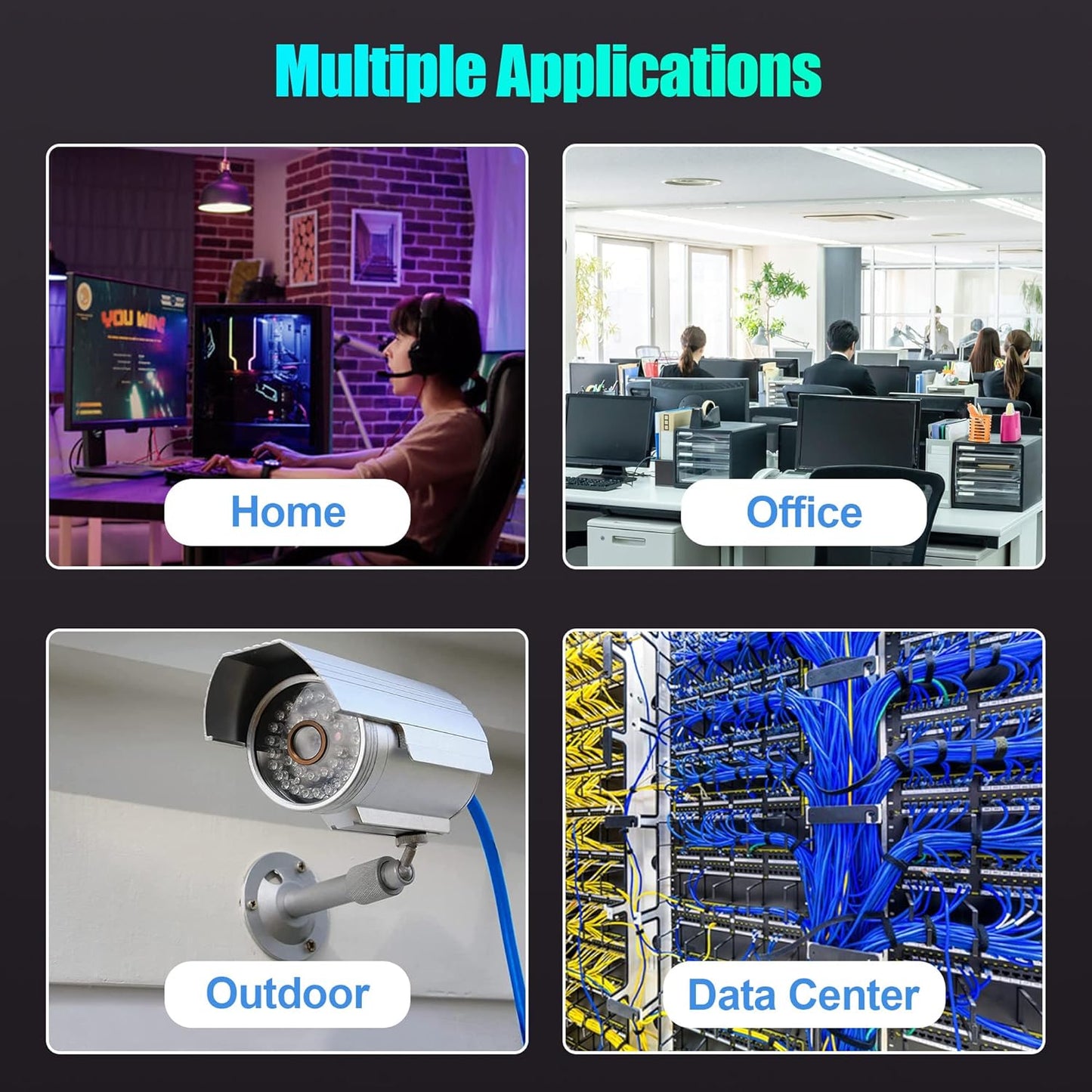 Ethernet Cable 30m, Cat6 FTP Shielded Internet Cable, High Speed Gigabit RJ45 Network LAN Cable Outdoor Indoor, 24AWG 550MHz Broadband Patch Cord for Router Modem Switch - Blue