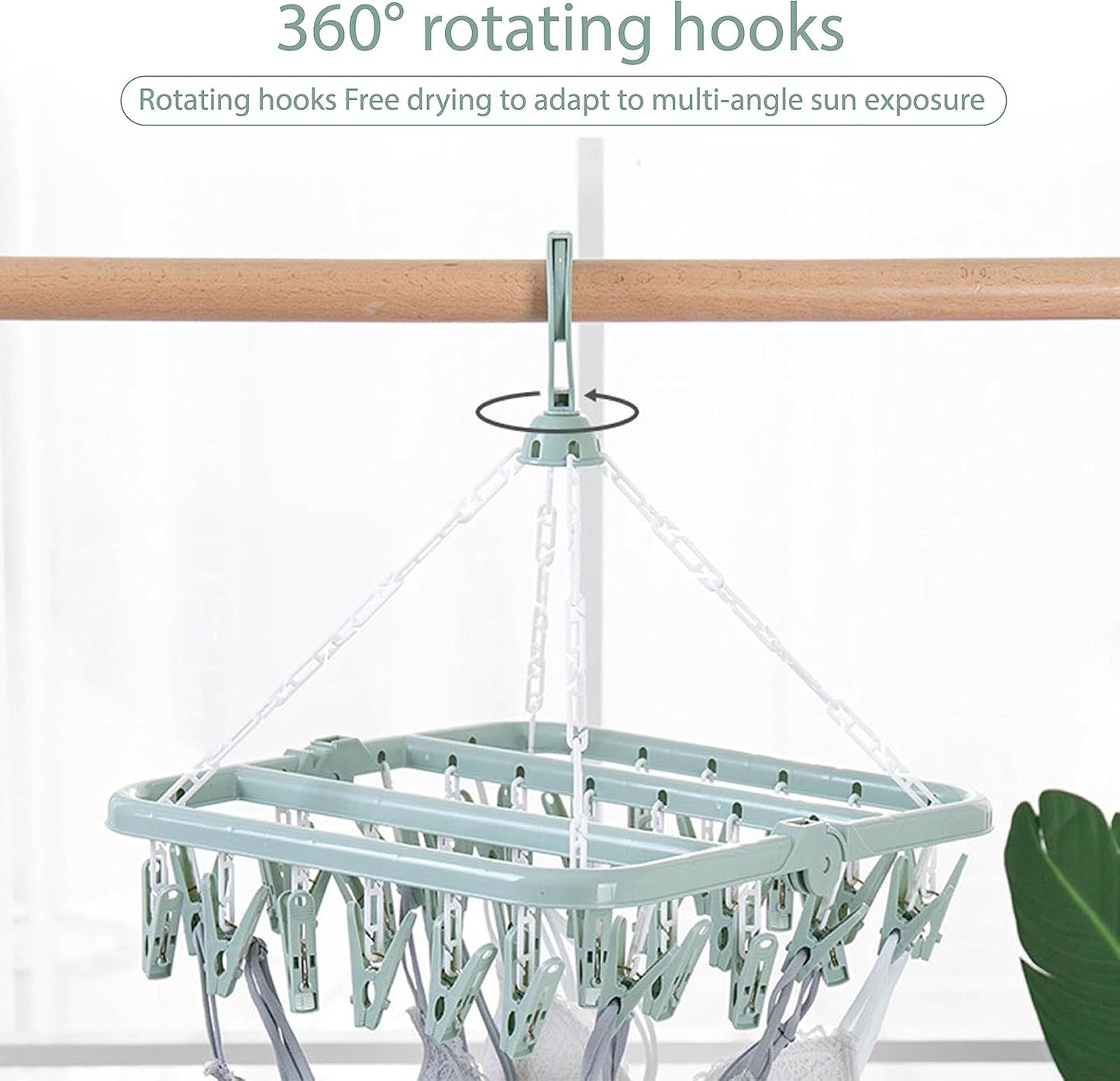 Clothes Drying Hanger and Drip Foldable Hanging Sock Rack Multifunction clothes drying rack