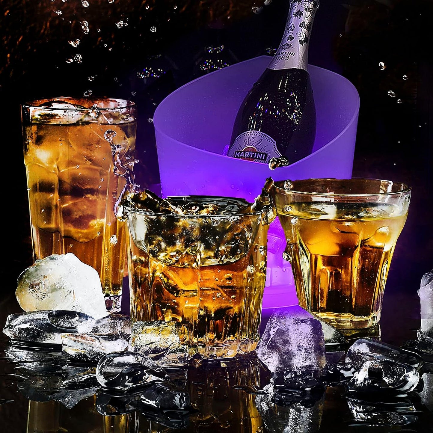 LED Ice Bucket with Multi-Color Changing Lights