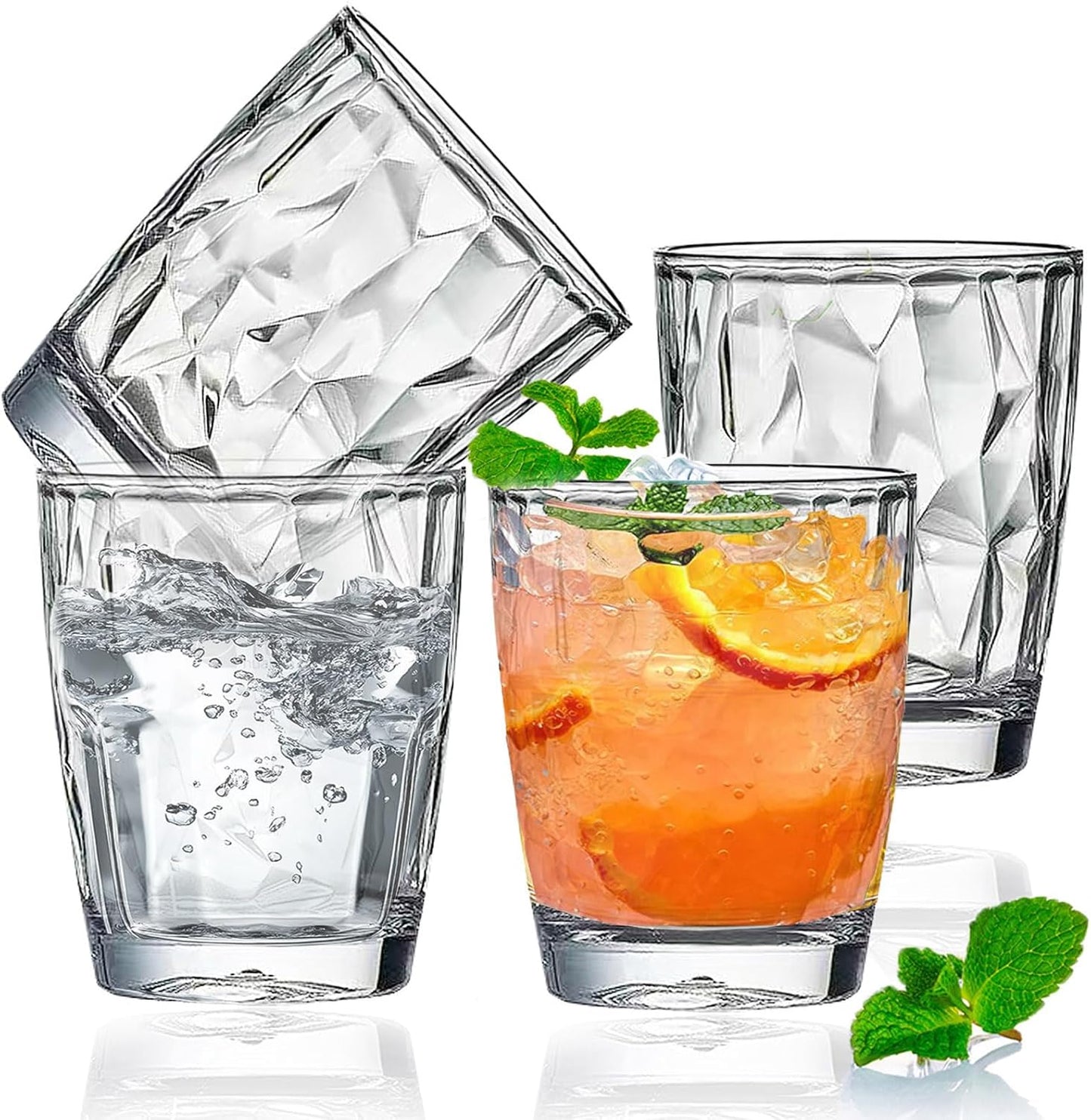 Large Capacity Water Cups Acrylic Drinking Glasses Tumblers Unbreakable Picnic Drinkware Stackable Glassware Cocktail Glasses