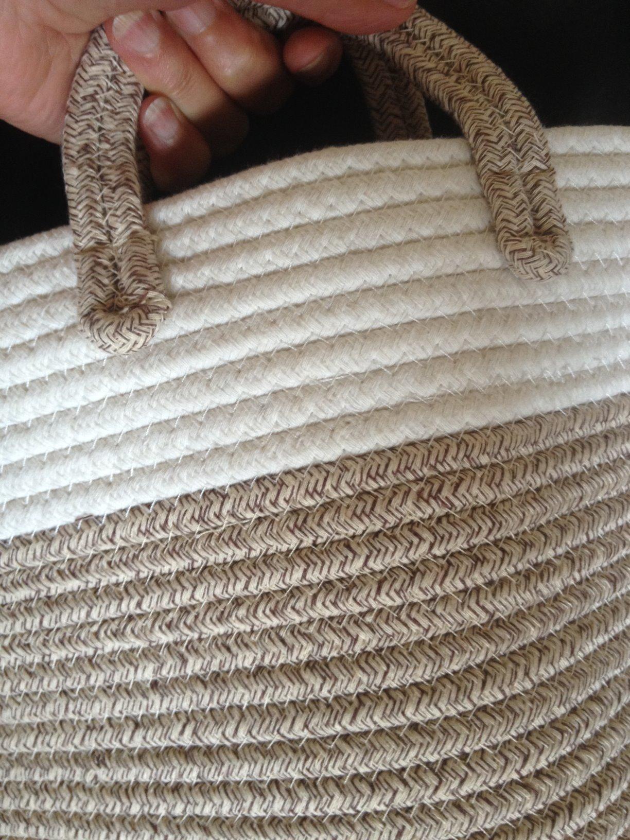 New Storage or Laundry Basket with Handle for Diaper Blanket Toy Towel Woven Laundry Basket