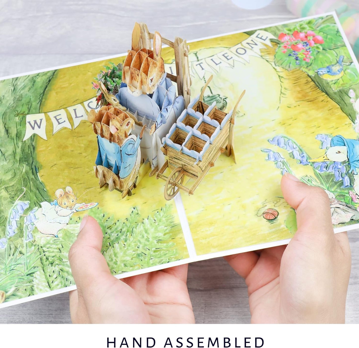 New Baby Arrival Pop-Up Card | 3D Safari Animals Congratulations for Baby Boys or Girls