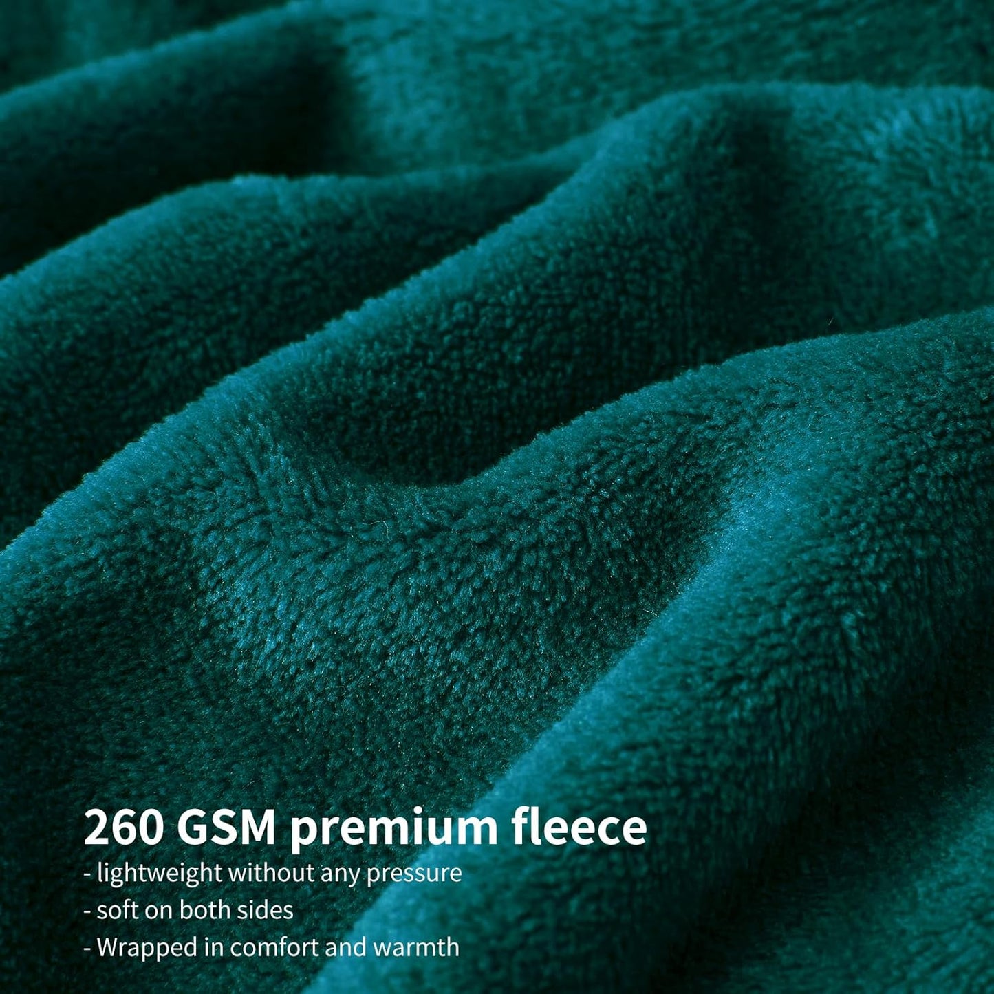 Winter Christmas Green Teddy Fleece Blanket For Couch, Watching TV