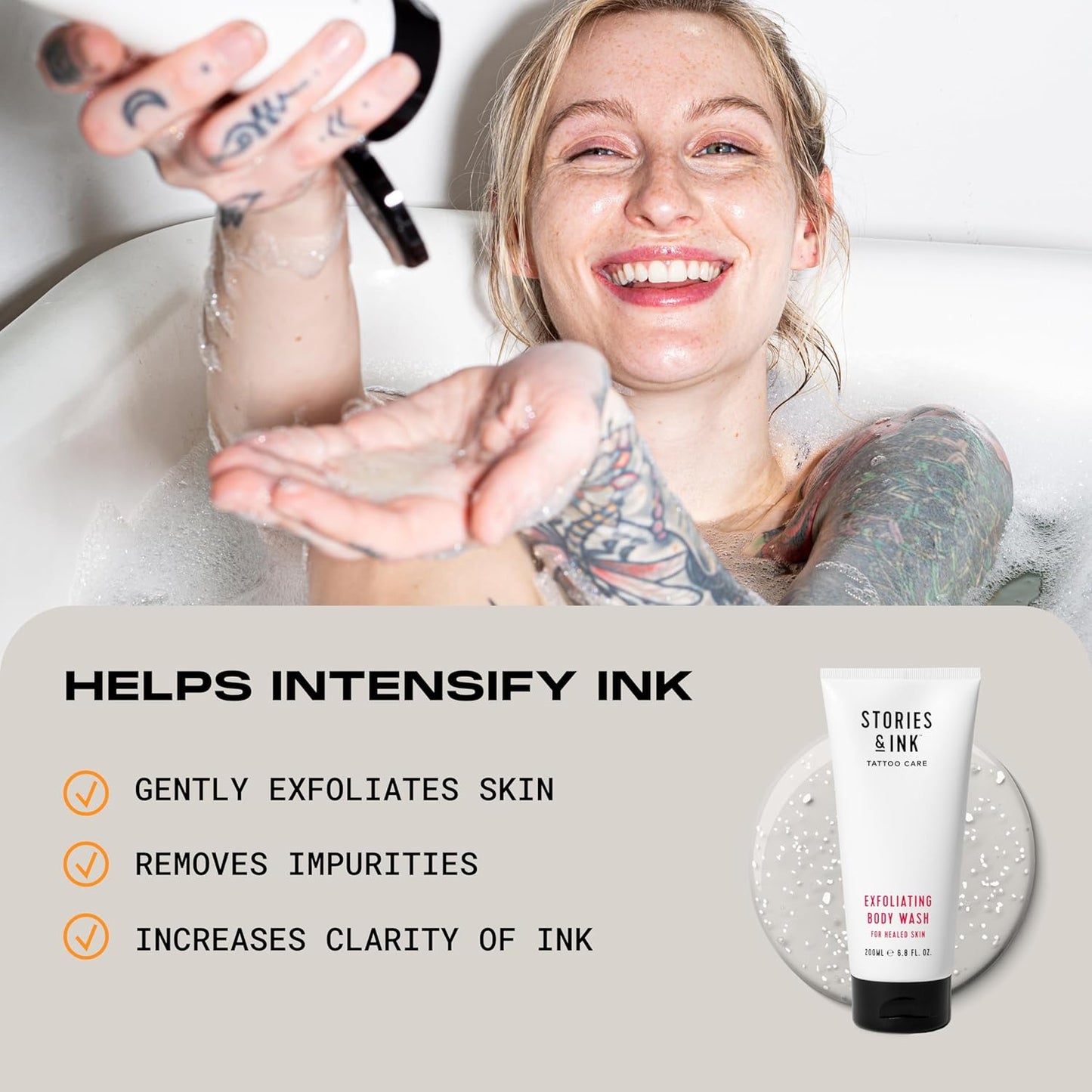 Tattoo Aftercare | WAKE & GLOW DUO: Revive Faded Ink & Improve Tattoo Clarity. Serum + Exfoliator Bundle