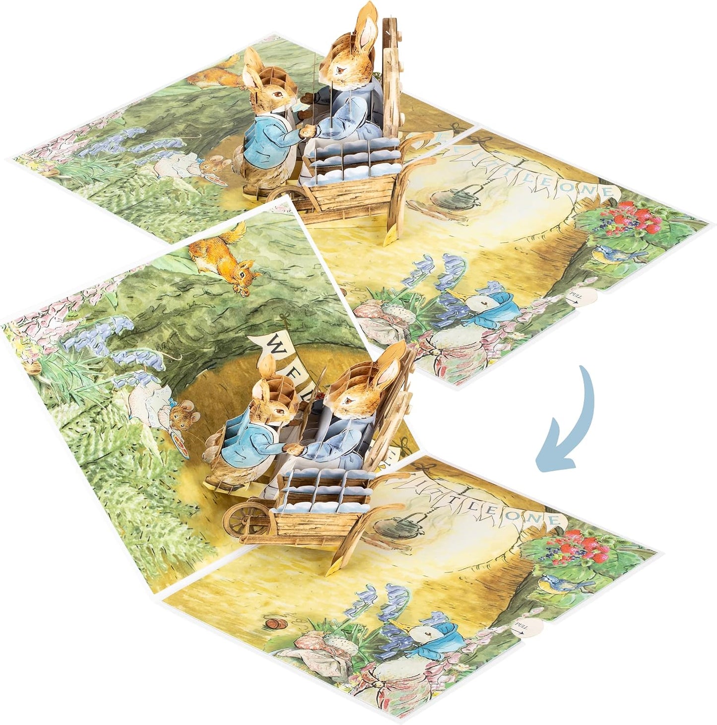 New Baby Arrival Pop-Up Card | 3D Safari Animals Congratulations for Baby Boys or Girls