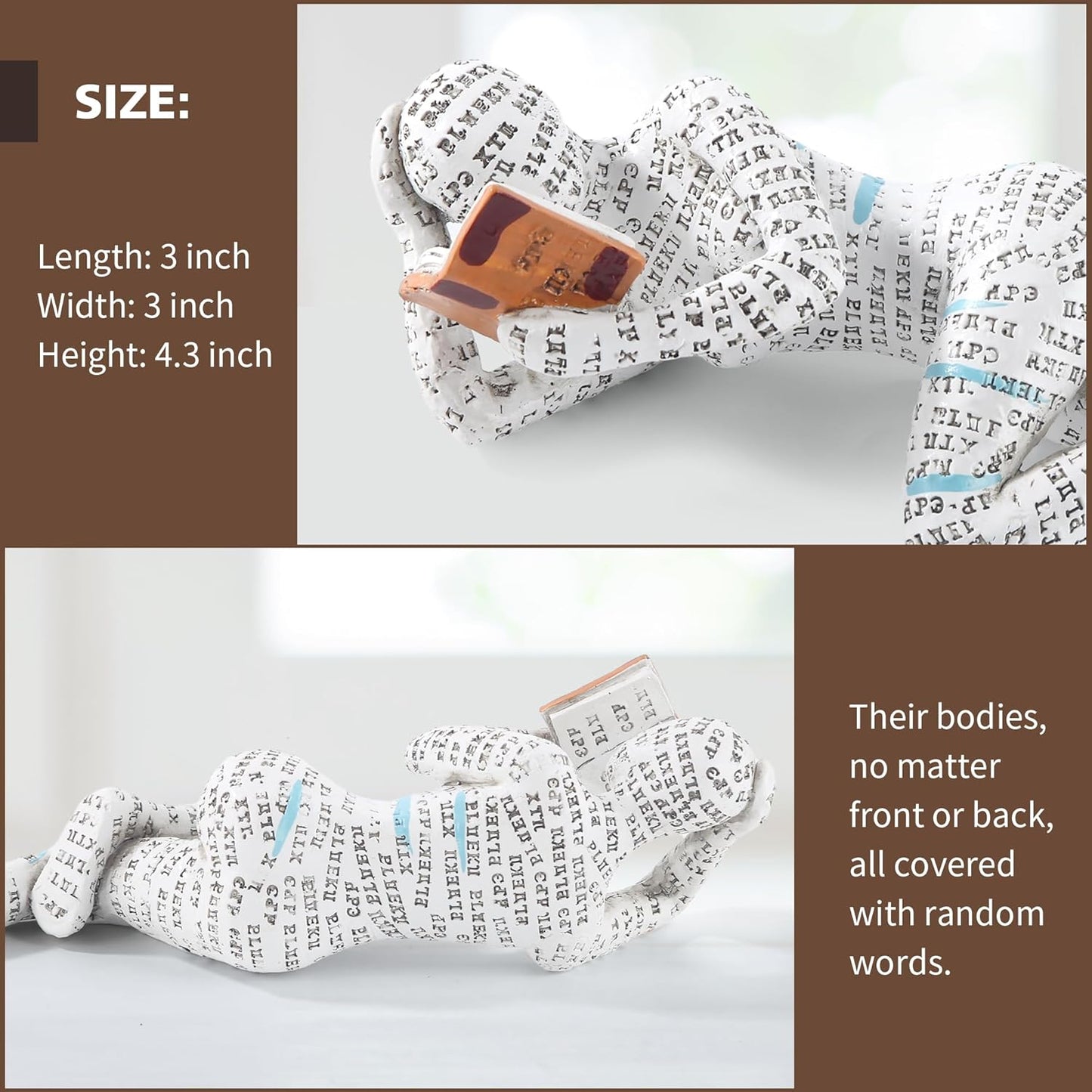 Home Decor Pulp Reading Women Thinker Statue Aesthetic Sculpture Room Decor Modern Abstract Decoration on Shelf Table Desk for Living Room Office Bedroom C