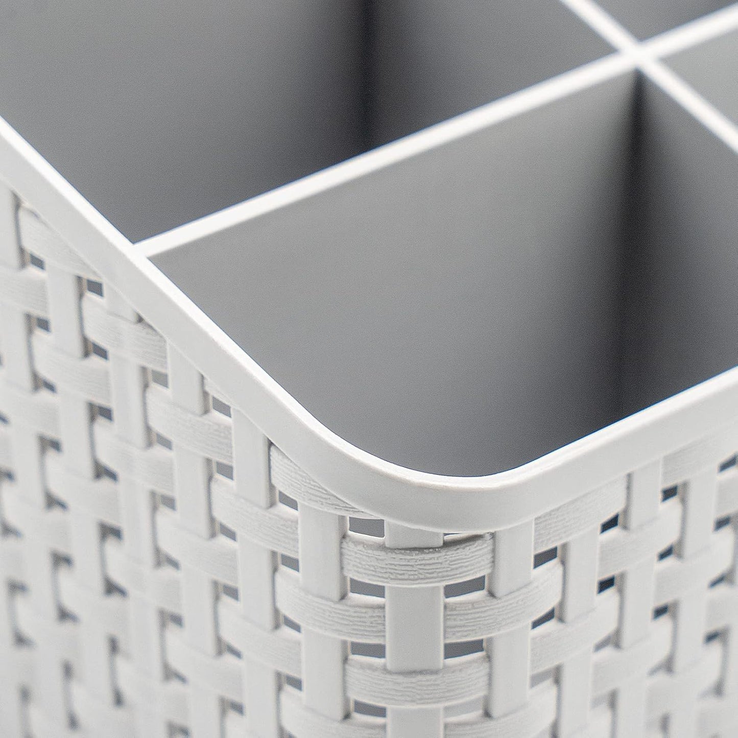 Storage Basket, Cosmetic Box Organiser,Plastic Storage Box Desktop 5 Grid Sub-grid Storage Case Multi-function Storage for Desktop Office Bedroom Countertop Home Kitchen