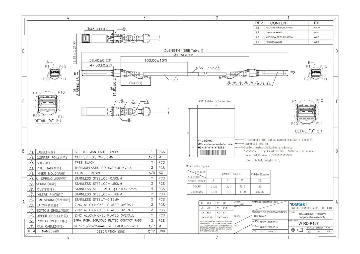 SFP+ DAC Twinax Cable 8-Meter(26ft), Direct Attach Copper Patch Passive Cable for Cisco SFP-H10GB-CU8M, Ubiquiti UniFi, Netgear, D-Link, Zyxel, Mikrotik and More
