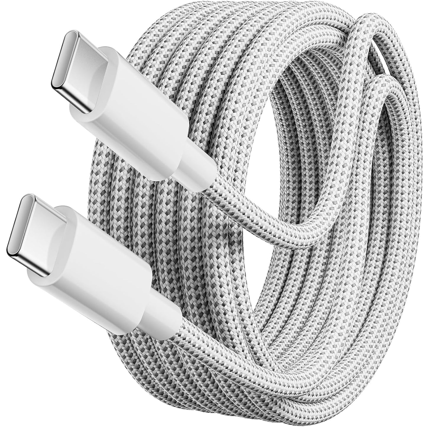 USB-C to USB-C Cable Fast Charge Compatible with iPhone 15, MacBook Pro, iPad Pro/Air, Samsung Galaxy S23/S22/S21 Note 20, Google Pixel, Huawei