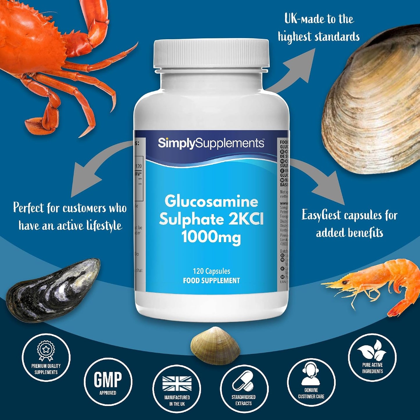 Glucosamine Sulphate 2KCl 1000mg Joint Care Capsules
