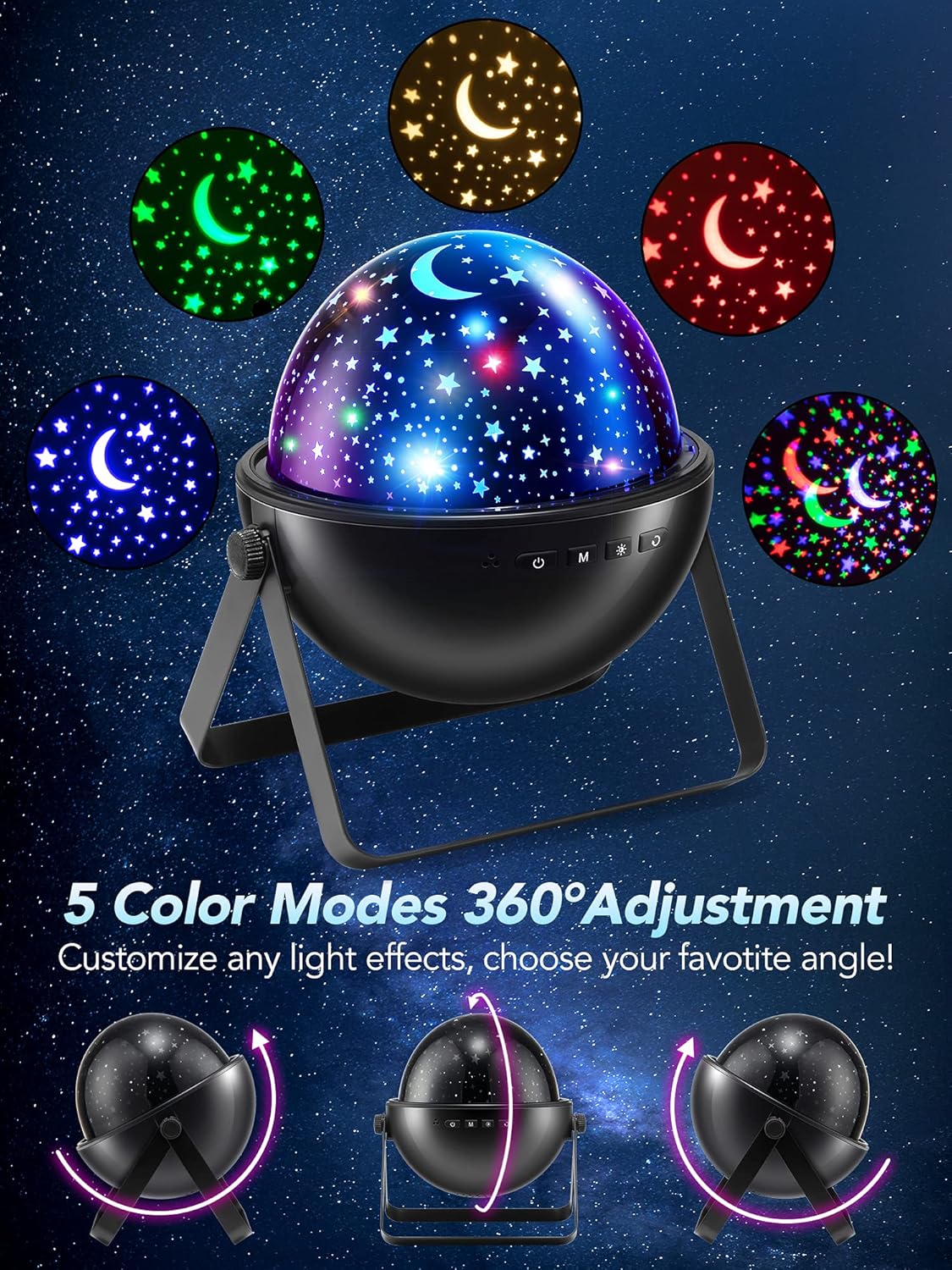 Night Light Projector, Baby Projector for Kids Bedroom, Bluetooth Kids, 12 Modes Sensory Lights Star Light, Gift,Room Decor