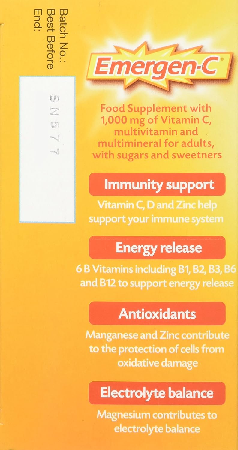 Emergen-C Multiminerals For Adults, With Vitamin C, Super Orange 24pk