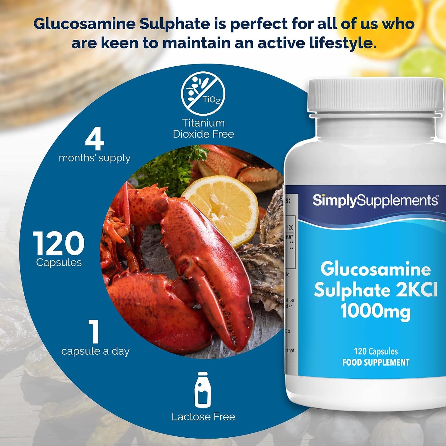 Glucosamine Sulphate 2KCl 1000mg Joint Care Capsules