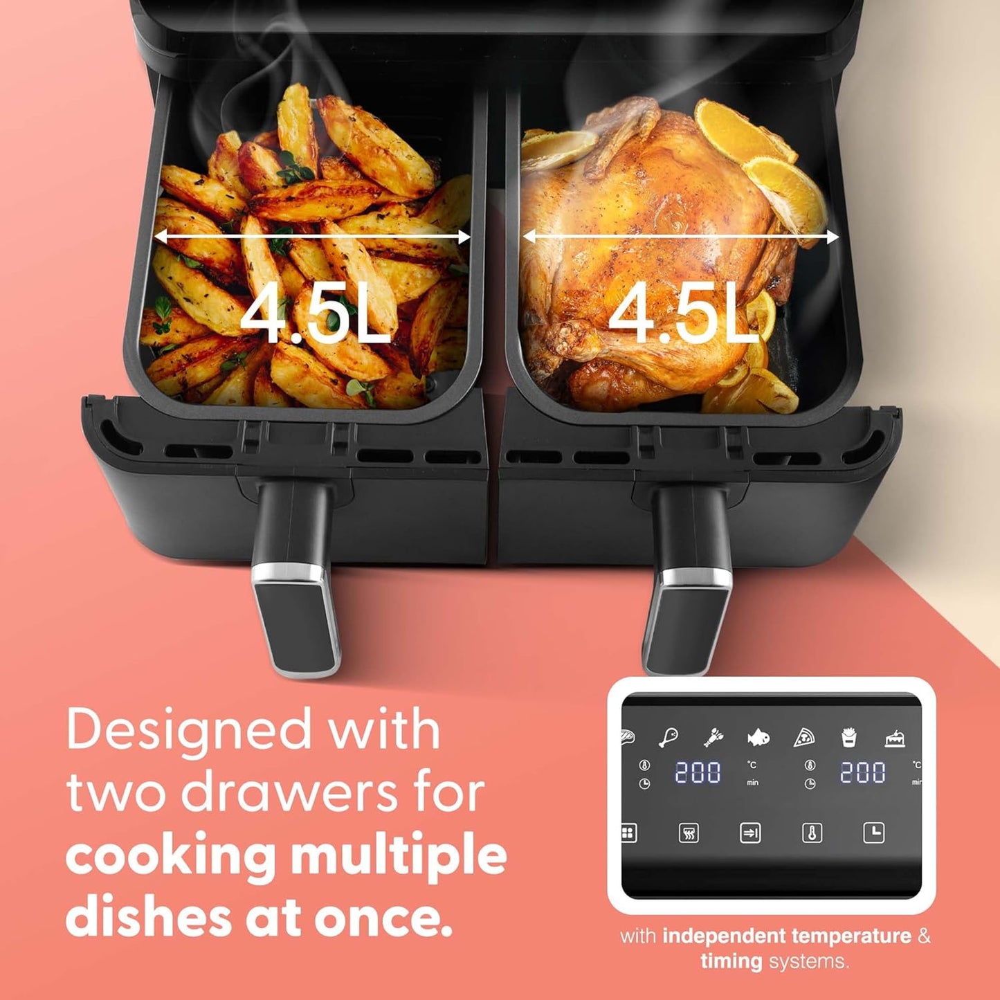 New 9L Dual Zone Air Fryer for Healthy Meals