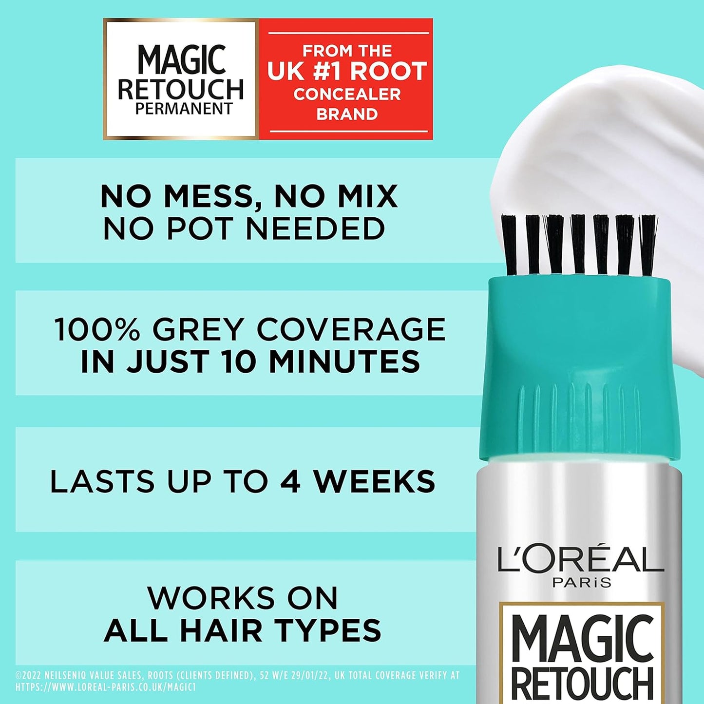 Magic Retouch Permanent Root Concealer, Brown, for Grey Hair