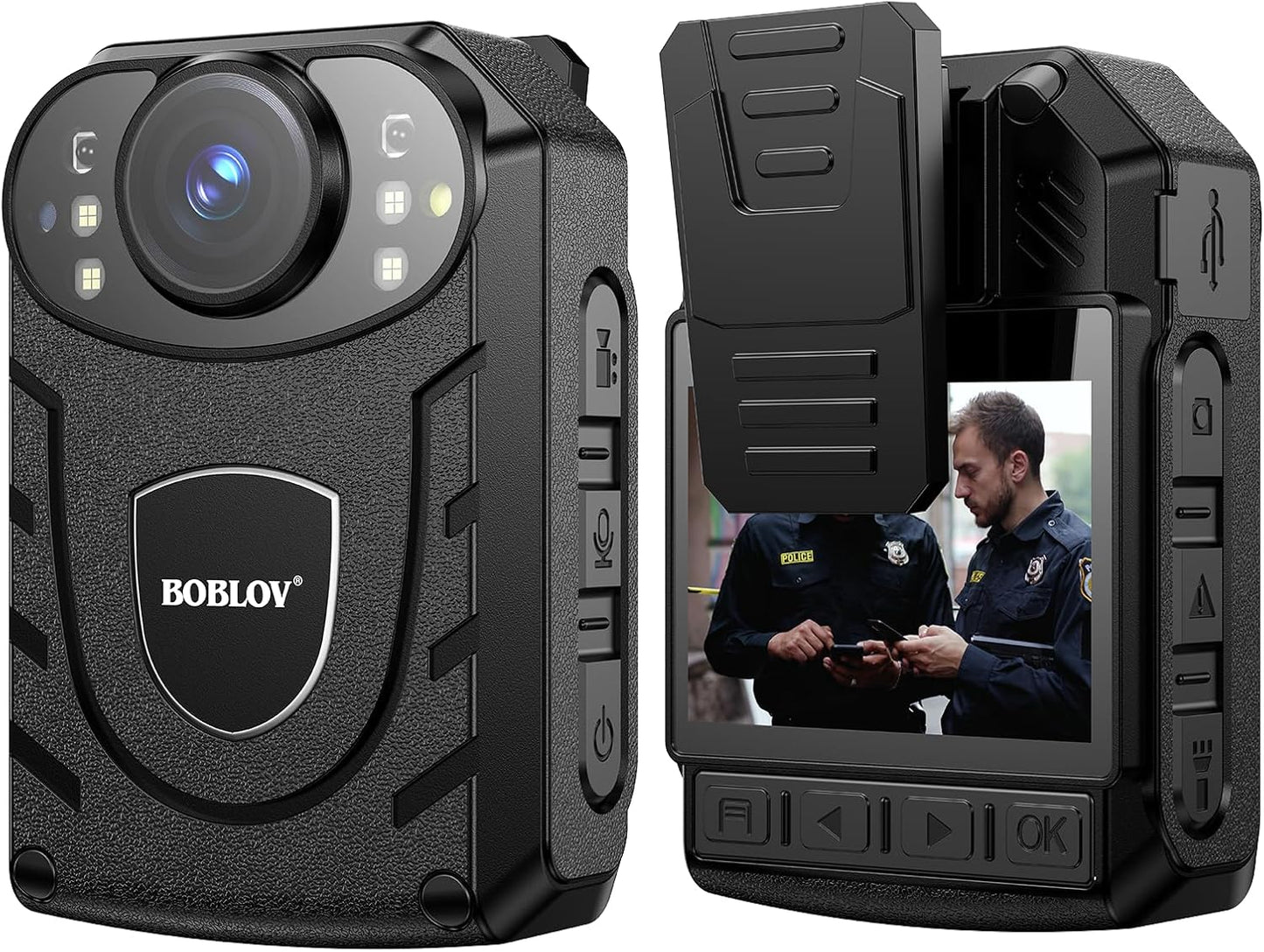 KJ21 Body Camera, 1296P 32GB Police Body Cams for Security, Walking Pets, Personal Body Worn Camera