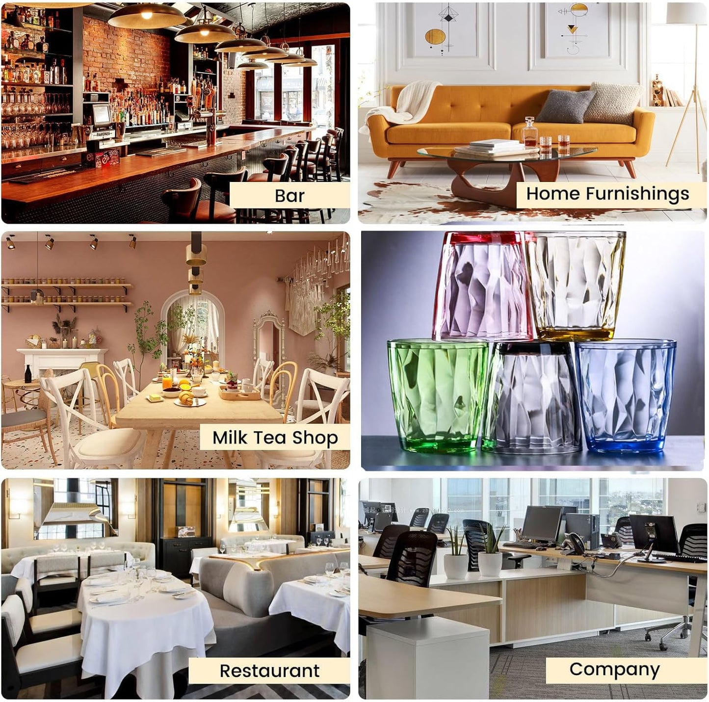 4 Pack Plastic Tumblers 380ml Plastic Acrylic Drinking Tumblers, 13 Oz Reusable Water Cups Stackable Glasses Cocktail Glasses for Everyday Use, Portable Water Tumblers for Picnic Party Camping