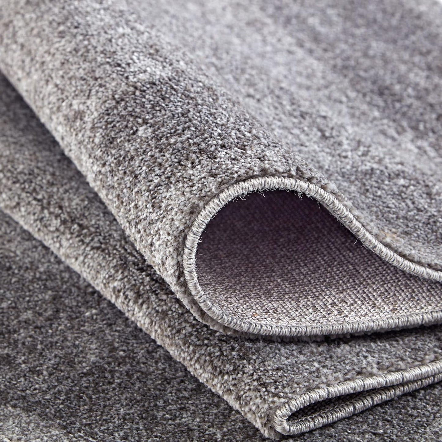 Ultra Soft Area Rug – Modern Luxury Fluffy Rug, Grey Plain Pattern Rugs for Living Room, Bedroom, Kids Room (120x170 cm, Grey)