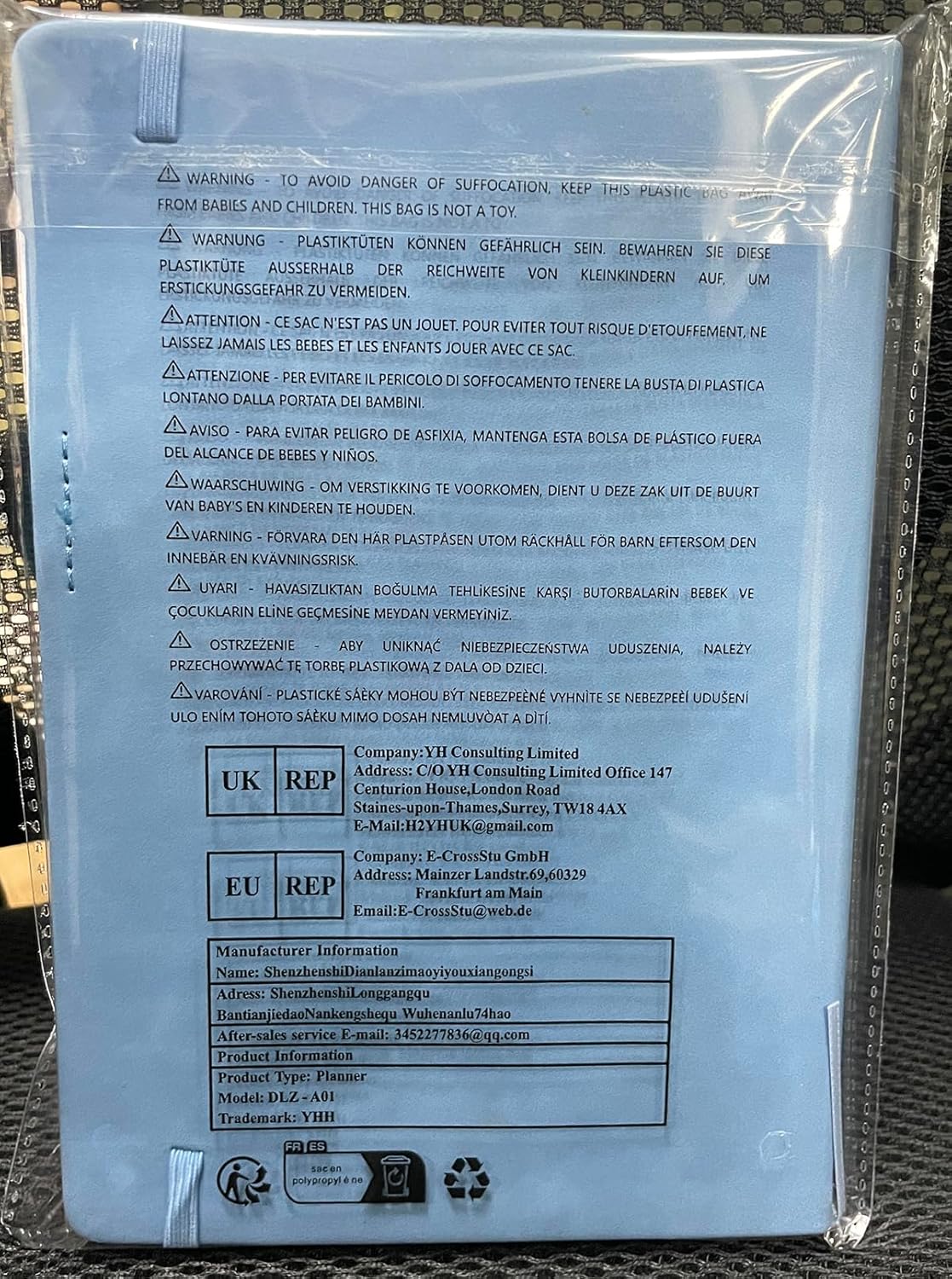 2025 Diary A5 Page a Day with Time, Monthly Overview, Pen Holder, 2 Bookmarks, Back Pocket, Hardcover, Daily Planner Extra Notes UK Holiday, Elastic Closure, Jan.25 - Dec.25, Day per Page