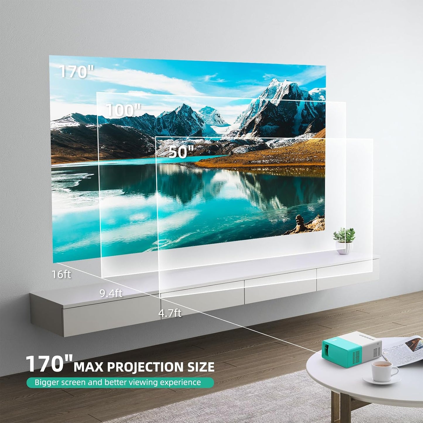Portable WiFi Movie Projector