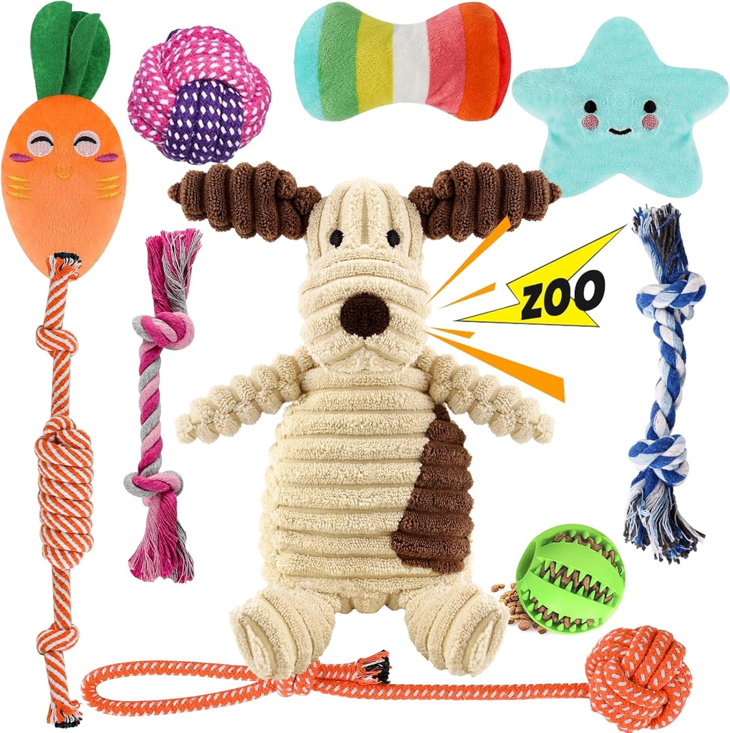10 Pack Dog Toys Puppy Toys from 8 Weeks Small Dog Interactive Rope Toys Indestructible Tough Puppy Chew Toys