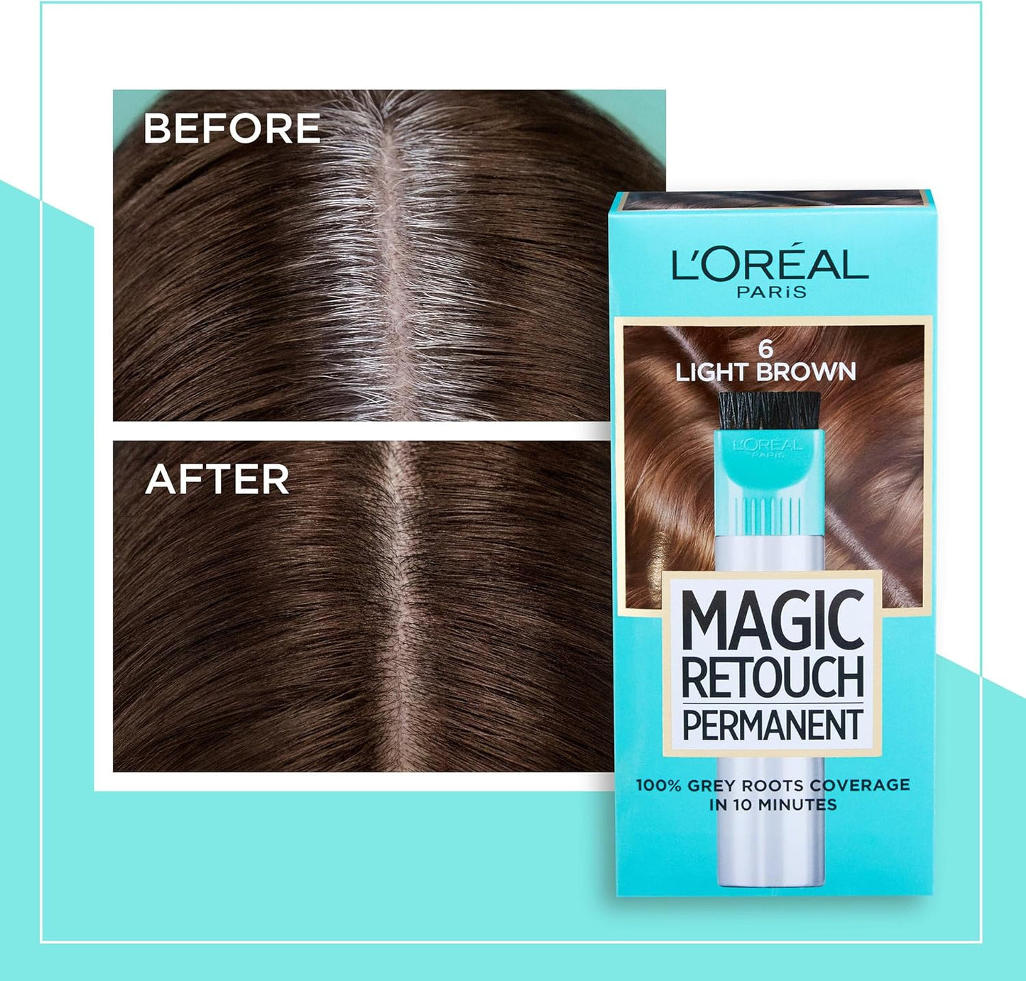 Magic Retouch Permanent Root Concealer, Brown, for Grey Hair
