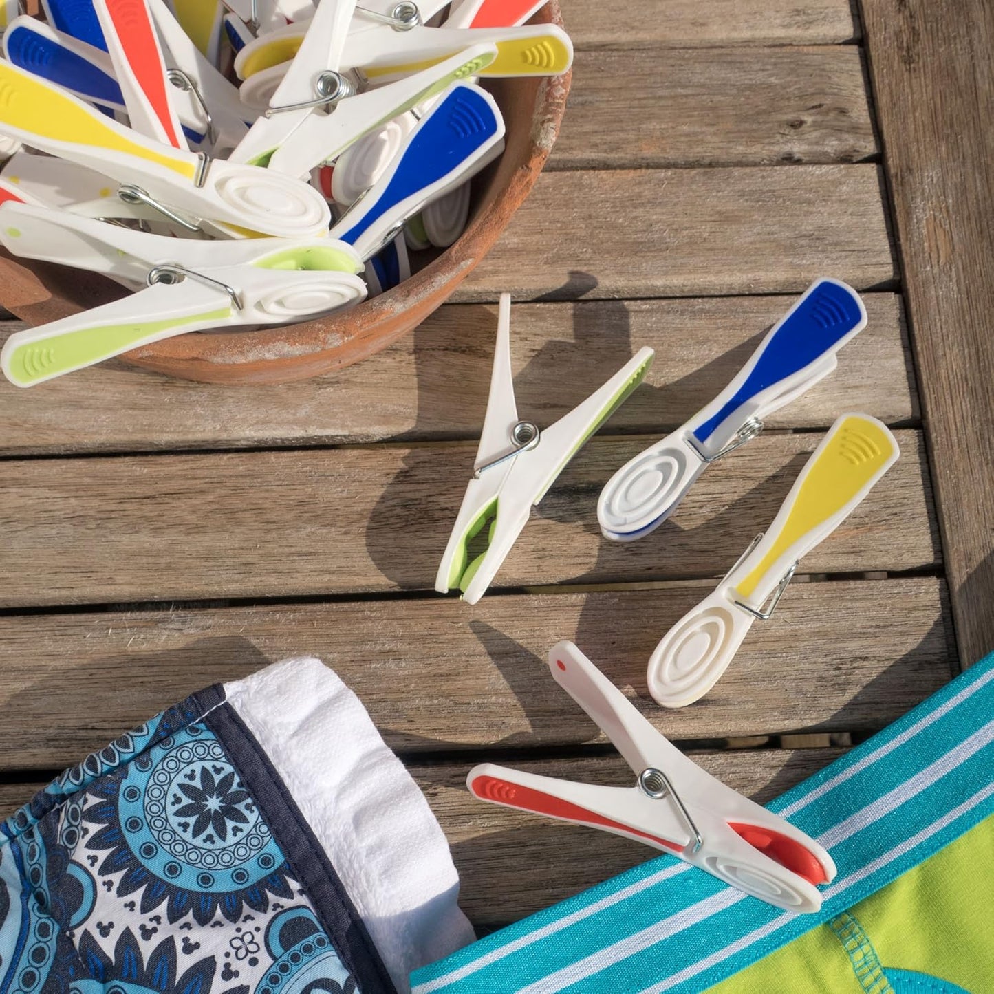 Plastic Clothes Washing Line Pegs Rubber Soft Grip Laundry Garment (48)