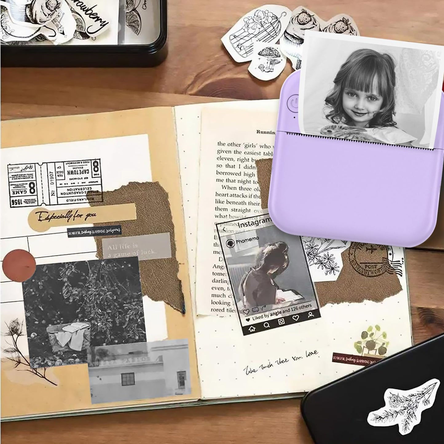 Mini Pocket Photo Printer Bluetooth and Portable Label Maker