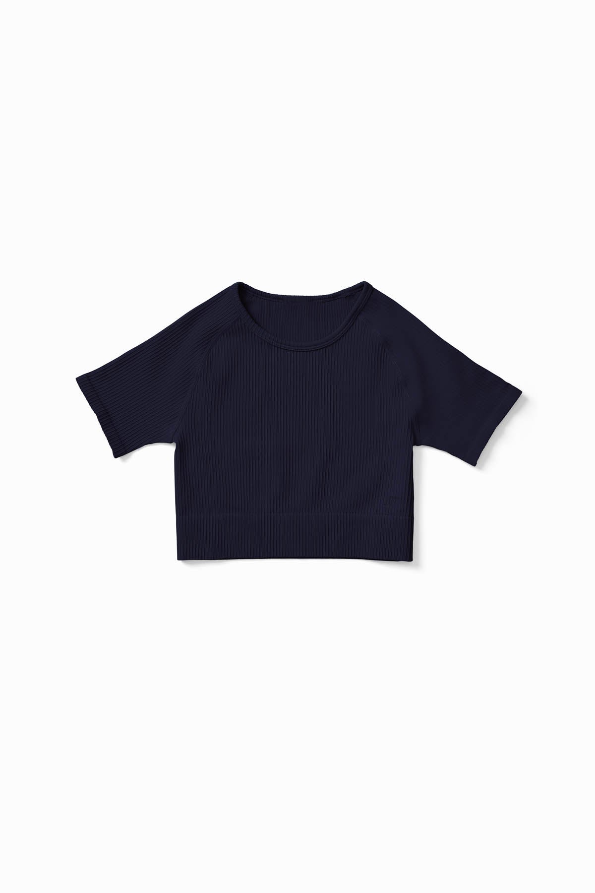 Ribbed Seamless Crop Tee