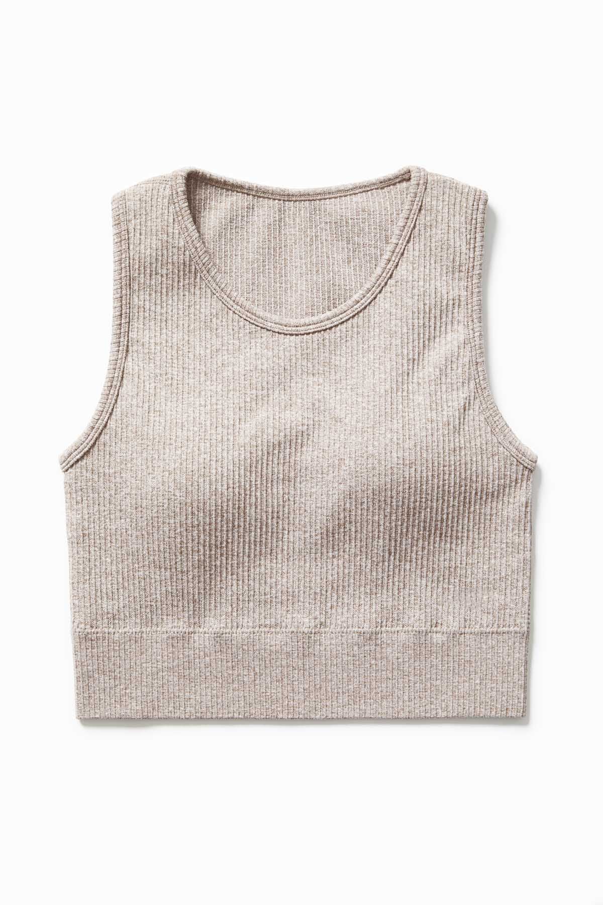 Ribbed Seamless Longline Bra