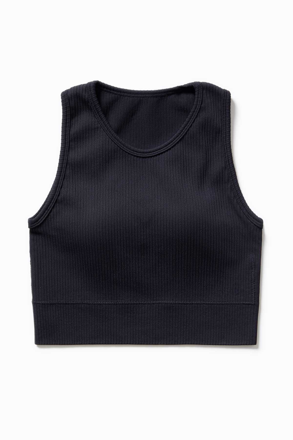 Ribbed Seamless Longline Bra