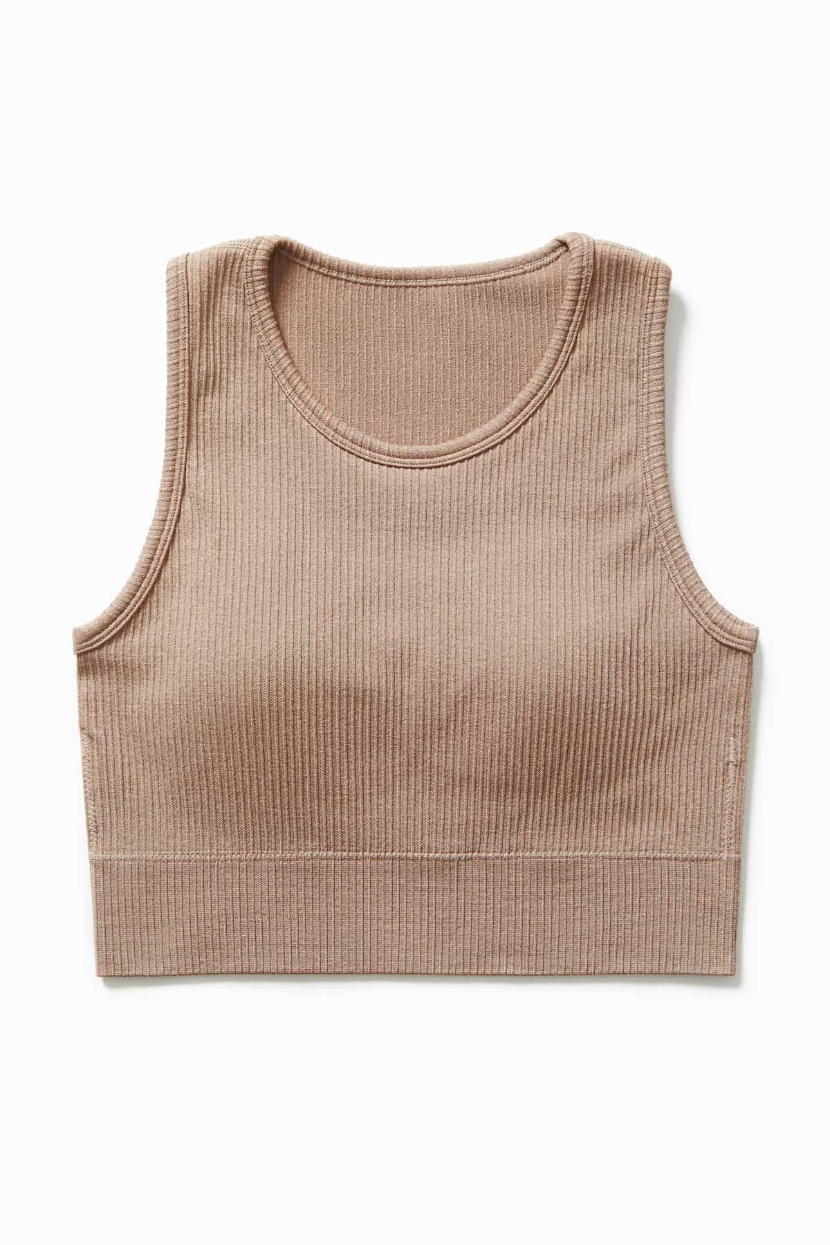 Ribbed Seamless Longline Bra