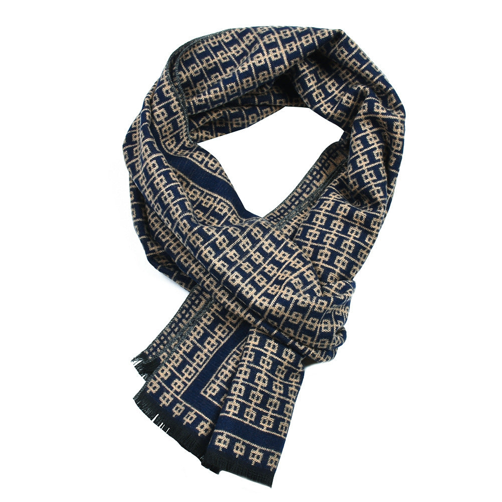Men's Double-sided Korean Knitted Scarf