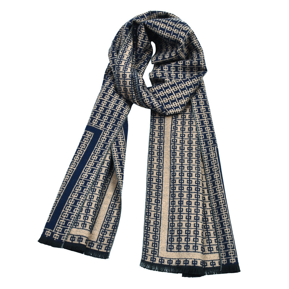 Men's Double-sided Korean Knitted Scarf