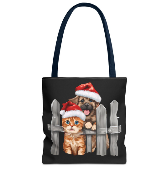 Purr-fectly Pawsome Black Tote Bag