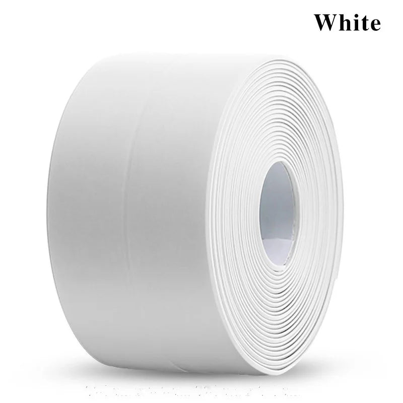 3.2M Self-adhesive Sealing Tape PVC Oil-Proof Kitchen Sink Edge Caulk Tape Waterproof Bathroom Toilet Corner Wall Sticker
