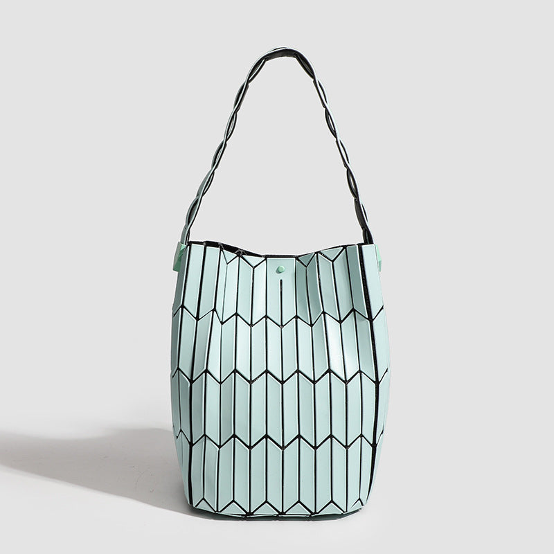 Geometric Rhombus Colour Matching Shoulder Bag