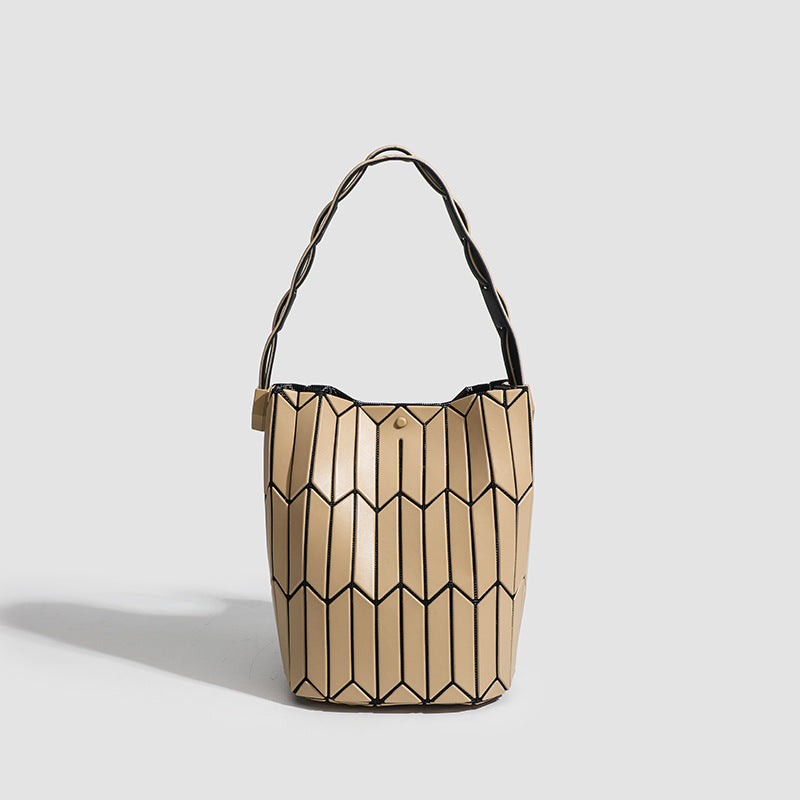 Geometric Rhombus Colour Matching Shoulder Bag