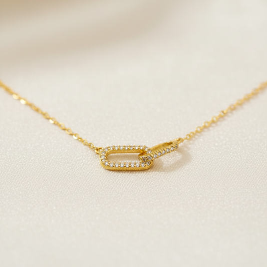 Ameya 18k Gold Plated Eternal Link Necklace