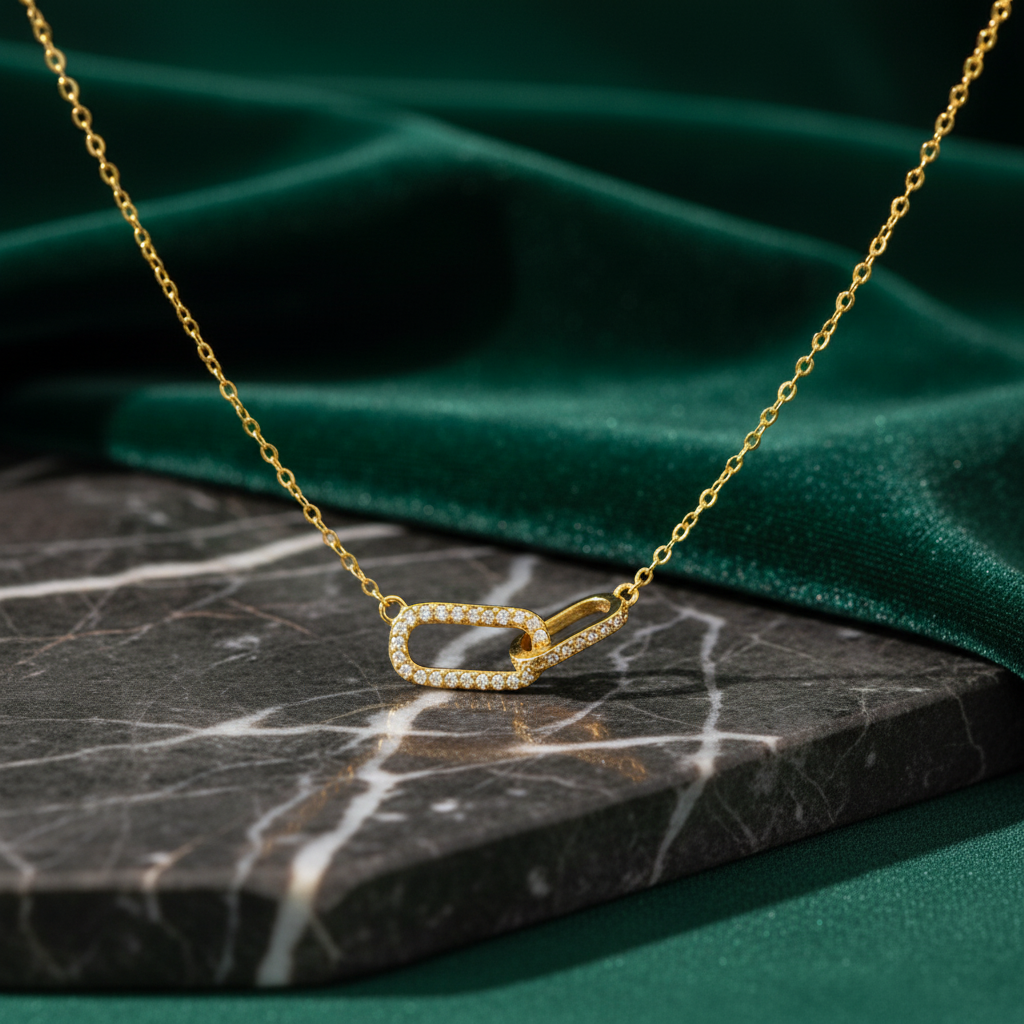 Ameya 18k Gold Plated Eternal Link Necklace