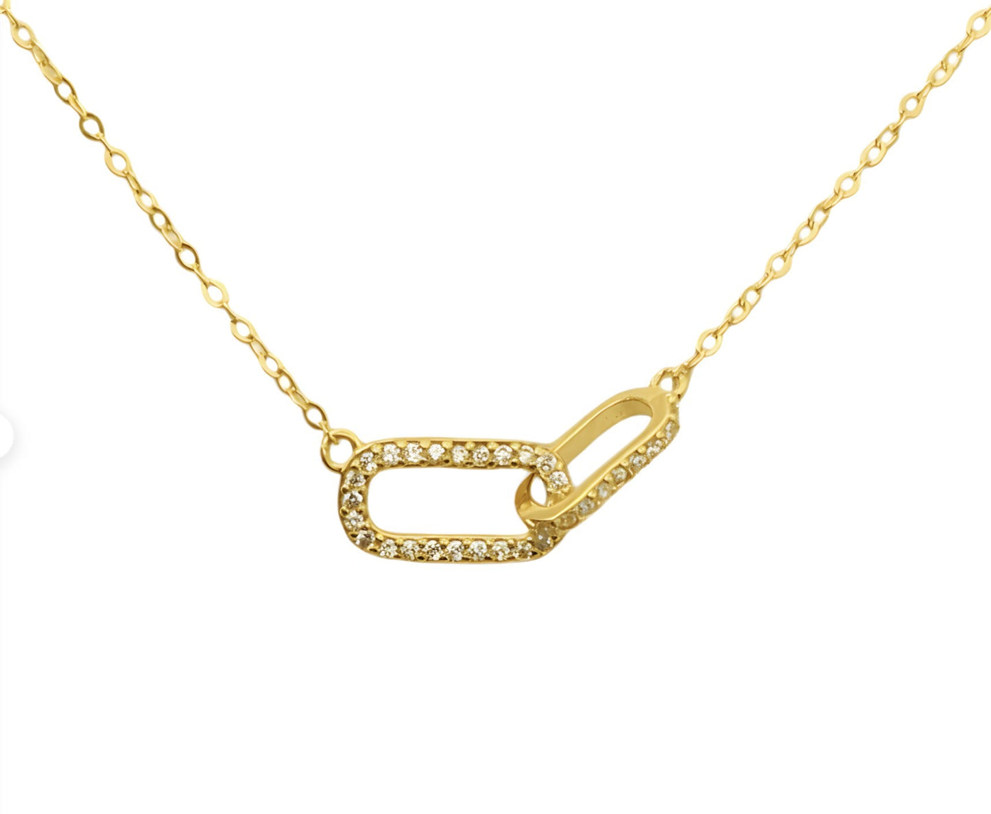 Ameya 18k Gold Plated Eternal Link Necklace
