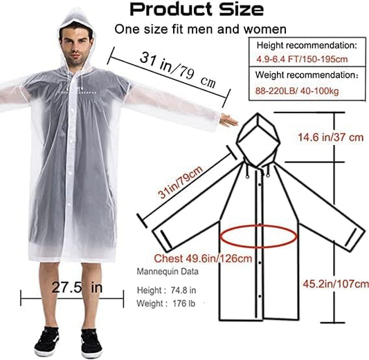 3-in-1 Multifunctional Rain Cape with Hood